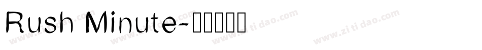 Rush Minute字体转换